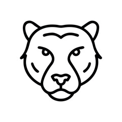 Vector graphic of a tiger's head, Tiger head vector Art, Icon, Logo and Graphics. Tiger head outline and line art illustration design.