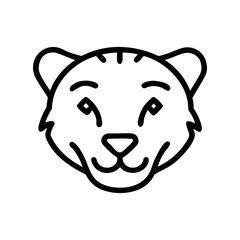 Vector graphic of a tiger's head, Tiger head vector Art, Icon, Logo and Graphics. Tiger head outline and line art illustration design.