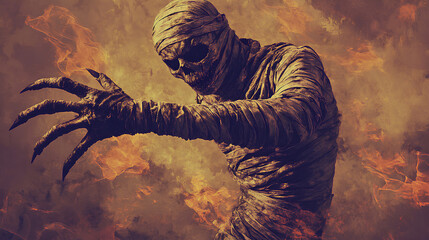 a mummy that has long claws to kill anything