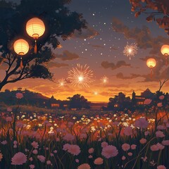 anime background asian style for game or movie