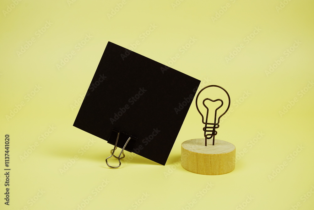 Poster case study text message on sticky note with on yellow background