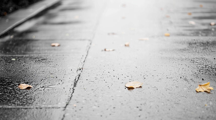 Rainy Autumn Pavement 