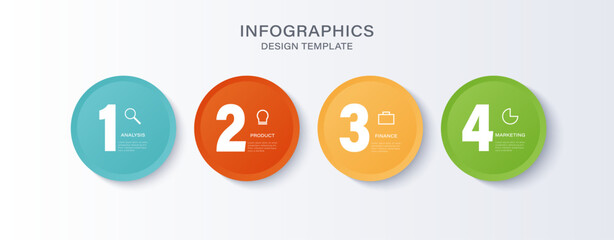 Timeline steps business infographic template