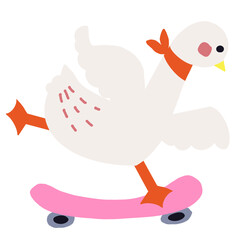 Skating goose