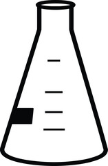 laboratory flask without liquid