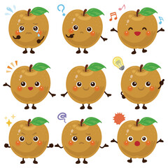 茶梨のキャラクター　表情セット