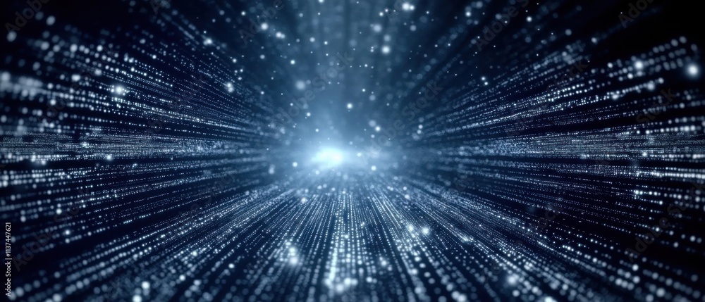 Poster abstract digital data stream: futuristic technology background image