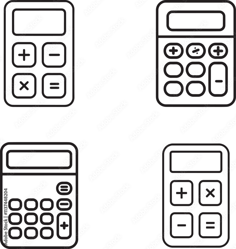Poster calculator vector design templates simple