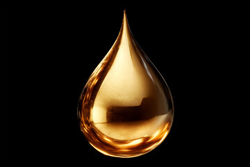 oil drop on black background