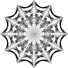 line art mandala design and illustrator