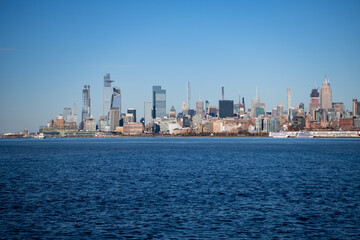 Obraz premium New York City. Manhattan downtown skyline skyscrapers. New York City skyline, cityscape of Manhattan in USA.