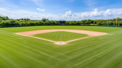 Obraz premium Aerial view of baseball stadium.