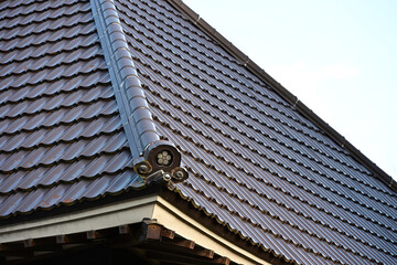 roof tiles on the roof