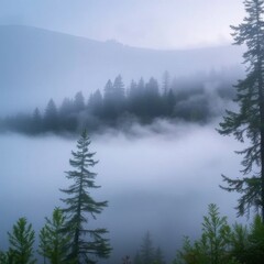 Misty Morning in the Forest