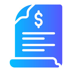 invoice Gradient icon