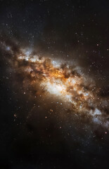 Stunning night sky with the Milky Way stretching across a starry backdrop. Ideal for nature and astronomy themes.