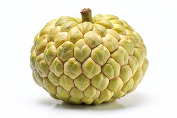 Fototapeta premium Custard Apple, Isolated, White Background, Clipping Path, High-Resolution, Stock Photo, Food Photography, Fruit Image, Sweet, Dessert, Tropical Fruit, Annona, Artwork, Advertising, 