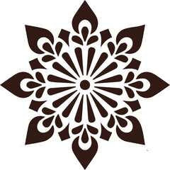 Beautiful flower art and mandala vector design