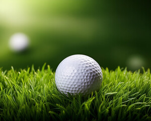 Use the image of a golf ball on green grass as a background or wallpaper