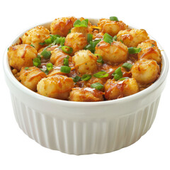 Tater Tot Casserole  Isolated On White Background