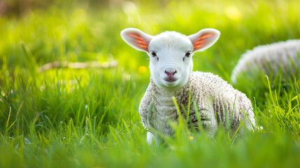 Fototapeta premium sheep in the grass