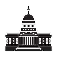 : Real state building silhouette vector illustration
