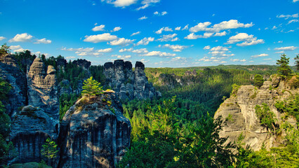 Elbsandsteingebirge - Gebirge - Sächsische Schweiz - Deutschland - Sachsen - Gebirge - Berg -...