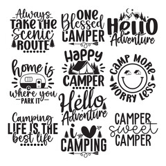 Fototapeta premium 10 CAMPING SVG BUNDLE