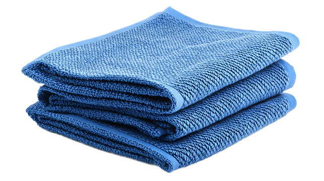 blue huck surgical towel isolated on white background 
