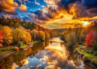 Cuyahoga Valley Autumn Sky: Majestic Cloudscape Photography