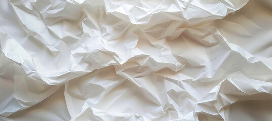 Obraz premium Closeup of a crumpled blank sheet of old paper with a rough, textured surface, perfect for vintage designs and backgrounds.