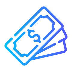 money Line Gradient Icon
