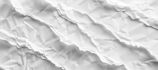 Fototapeta premium Closeup of a crumpled blank sheet of old paper with a rough, textured surface, perfect for vintage designs and backgrounds.