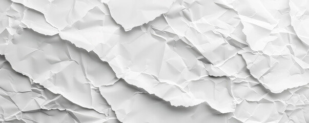 Obraz premium Closeup of a crumpled blank sheet of old paper with a rough, textured surface, perfect for vintage designs and backgrounds.