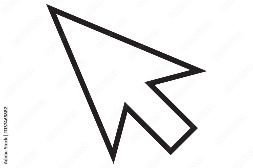 Poster cursor icon symbol vector illustration. cursor arrow design isolated on white background.