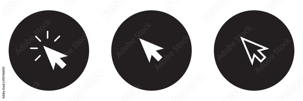 Poster cursor icon symbol vector illustration. cursor arrow design isolated on white background.