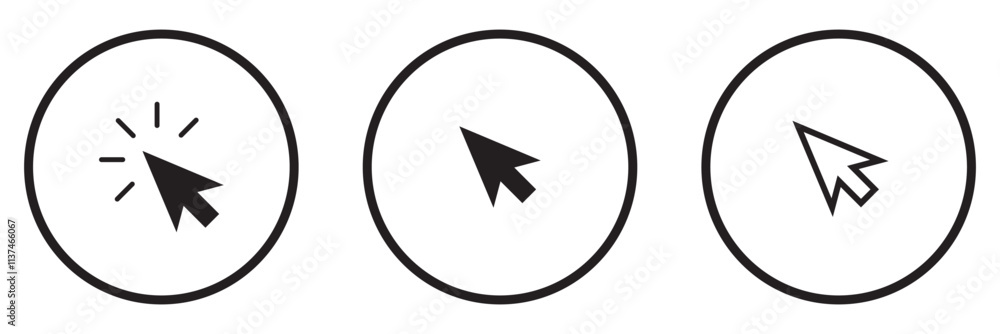 Poster cursor icon symbol vector illustration. cursor arrow design isolated on white background.