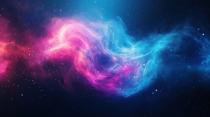 Obraz premium Dynamic particles swirling in an abstract vortex of light and color representing data flow copy space dynamic manipulation space nebula backdrop