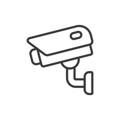 Street Surveillance Camera, icon in line design. Street, surveillance, camera, security, CCTV, on white background vector. Street Surveillance Camera, icon in line design editable stroke icon