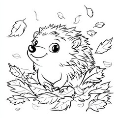Adorable Autumn Hedgehog 