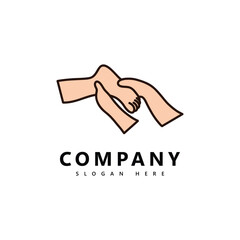 Foot Massage Logo Design - Wellness and Care Symbol, Reflexology and Health Concept