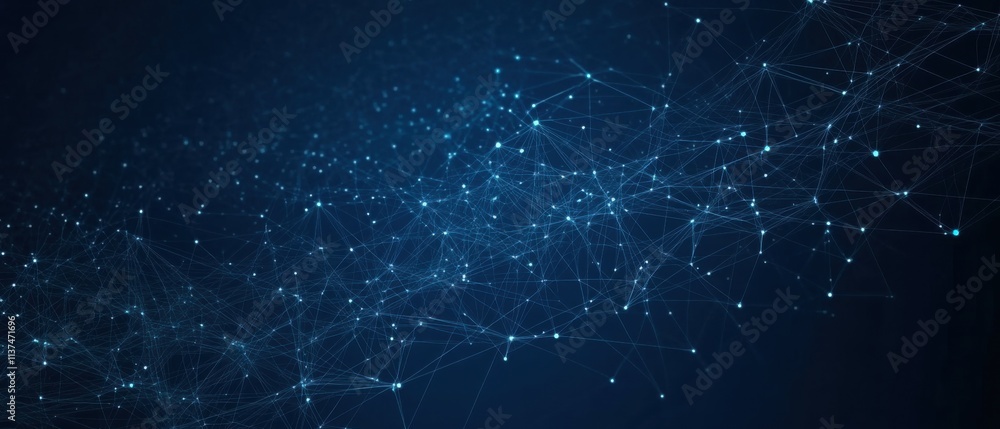 Poster abstract network connection: digital data flow and global network visualization
