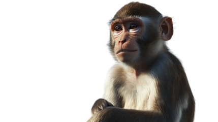 portrait of a long macaque