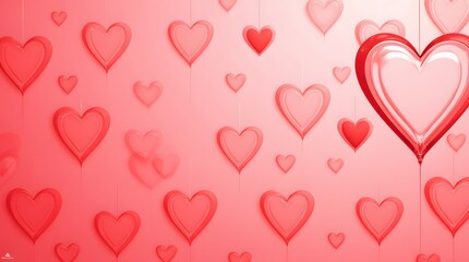 Romantic Red Heart Balloons: A Valentine's Day Dream. Celebrate love with this dreamy image!