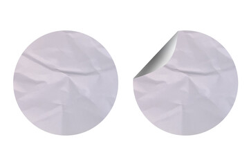 Naklejka premium Blank Round Sticker for Mock up Template -25