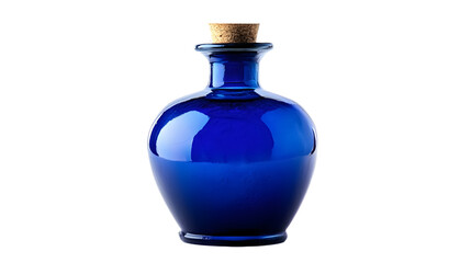blue potion bottle isolated on white background 