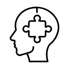 puzzle piece mental health awareness icon