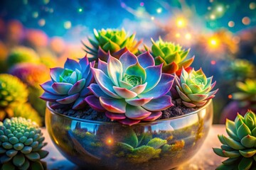 Double Exposure Succulent Photography: Artistic Plant Images, Surreal Succulent Photos, Fantasy Plant Art, Botanical Double Exposure
