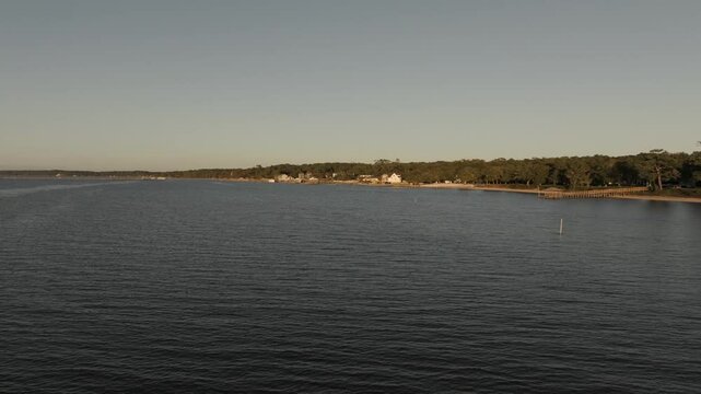 Mobile Bay Sunset near the VFW Hall and Elks Lodge
