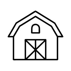 farmhouse icon, mental health day line art, mental health day icon - simple black line art icon of farmhouse, for mental health day celebrations. mental health day vector art.